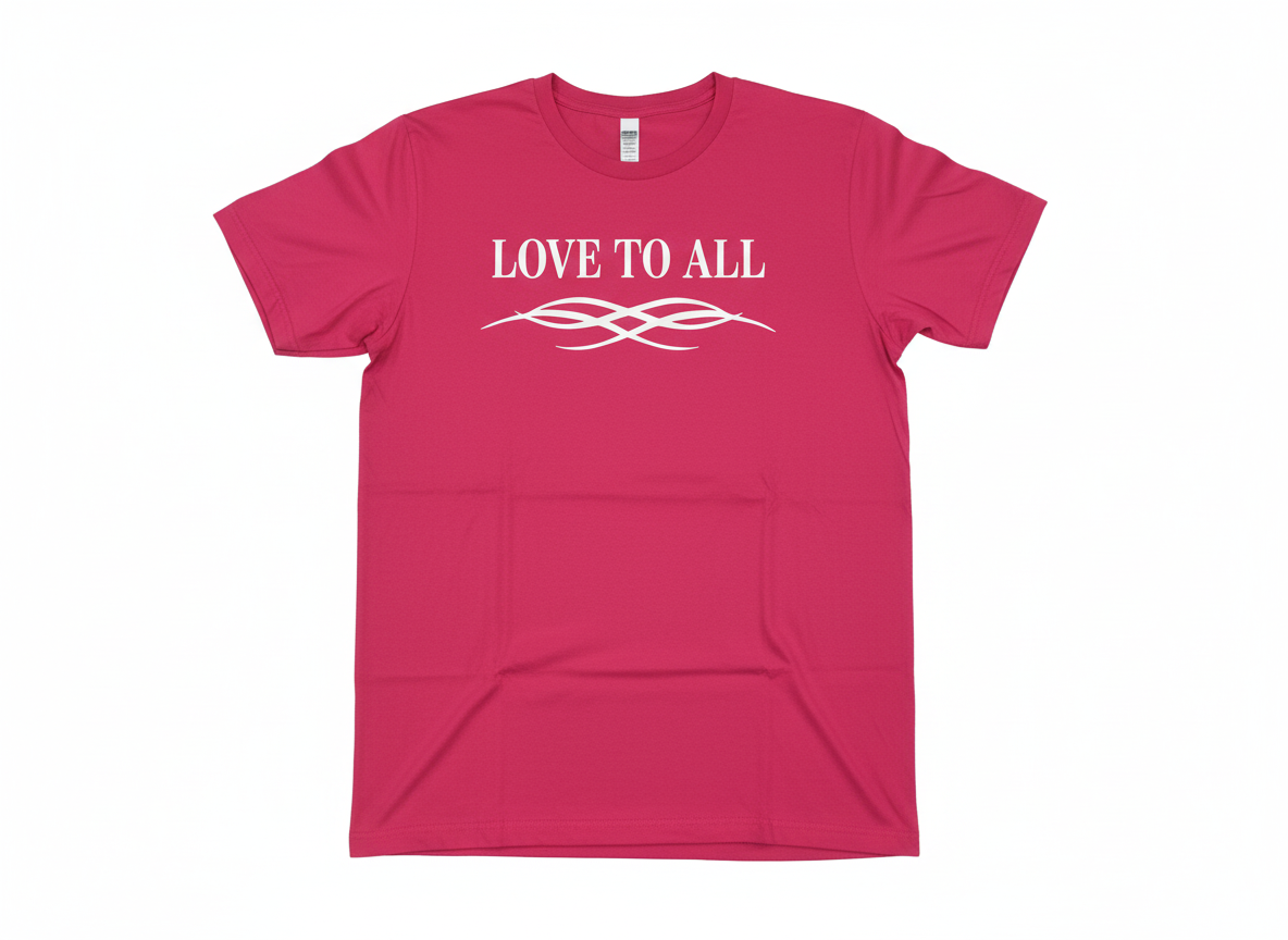 Love to All Tee — Hot Pink